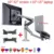 OA-7X Multimedia Desktop Dual Arm 27inch LCD Monior Holder+ Laptop Holder Stand Table Full Motion Dual Monitor Mount Arm Stand