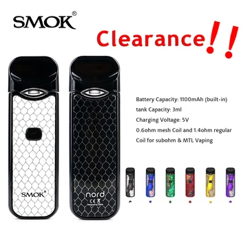 

Nord Vape pod Smok Nord Pod Kit 1100mAh & 3ML Pod Cartridge Electronic Cigarette pod vape pen kit vs Smok Novo vapor kit