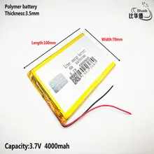 Литиевая батарея хорошего качества 3,7 V, 4000mAH 3570100 полимерный литий-ионный/литий-ионный аккумулятор для планшетных ПК банк, gps, mp3, mp4