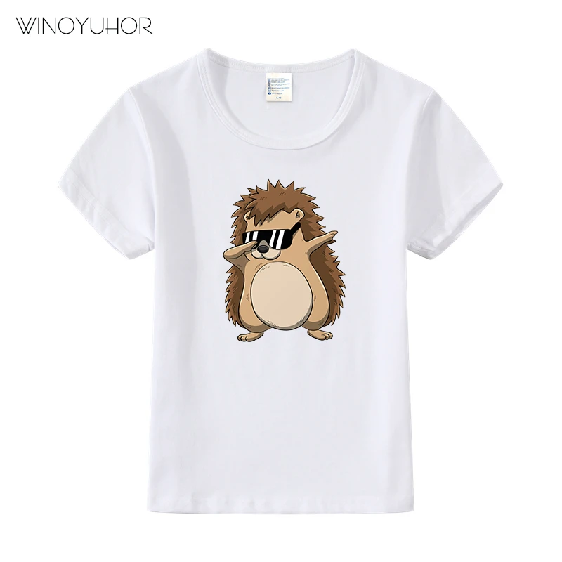 jordan t shirt Dabbing Hedgehog Kids Unisex T-Shirt Boys Girls Summer Fashion Short Sleeve Tops Tshirt Children Casual Cartoon Tees T Shirt superman t shirt