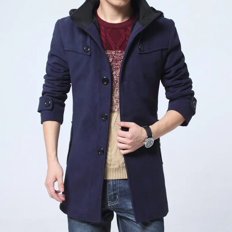 Зимняя мужская одежда, бархатное и толстое теплое пальто, облегающее мужское пальто, Мужская ветровка, Мужская ветровка