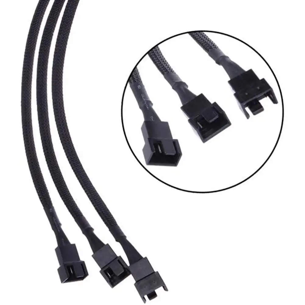 27cm Molex To 3 Way 4Pin Fan Adapter for Computer Case Fan / CPU Fan / Mining Cooling Fans