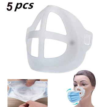 

5 Pcs Mask Bracket For Disposable Mask Creative Reusable 3D Mask Inner Pad Support Lipstick Protection Holder Mask Accessories