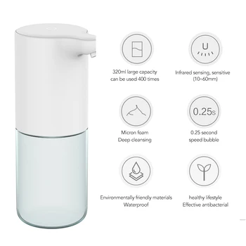 

Automatic Induction Sensor Foaming Soap Dispenser Infrared Foaming Hand Washer IPX4 Soap Dispensers For Bathroom/Kitchen