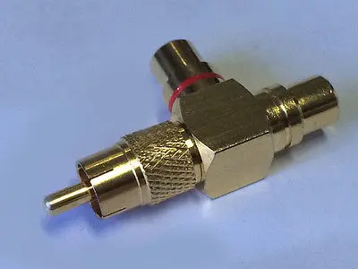 DHL/EMS 50PCS Gold Plating RCA Male to 2 RCA Female plug for CCTV surveillance video-A8 - 4.00019E+12  DHL/EMS 50PCS Gold Plating RCA Male to 2 RCA Female plug for CCTV surveillance video-A8 - 4.00019E+12