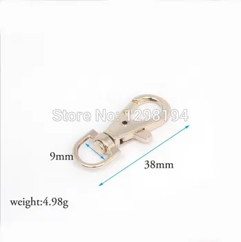 

50PCS Curved Lobster Clasps Swivel Trigger Clips Snap Carabiner Lanyard Hook Hardware Keychain D Ring Clips Handbag Hooks