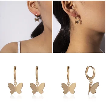 

Stainless Steel Butterfly Drop Earrings for Women Cute Insect Earrings Girls Kids Fashion Jewelry Gift