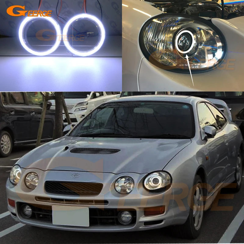 

For Toyota Celica ST202 ST205 1994-1999 Kouki Headlight Excellent Ultra bright illumination COB led angel eyes halo rings