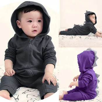 

Autumn Infant Toddler Baby Clothes Baby Girl Clothes Baby Romper Boys Dinosaur Hoodie Romper Zip Clothes Jumpsuit ropa bebe Z4