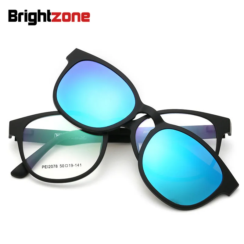 

Fashion Light Ultem PEI Myopia Glasses Frame with magnet Sunglasses Clip Retro Tungsten Set Mirror can Fill Prescription Lenses