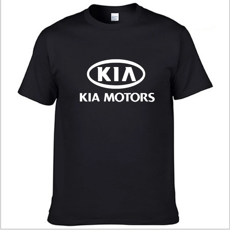 Мужская футболка с коротким рукавом и логотипом KIA Car летняя повседневная