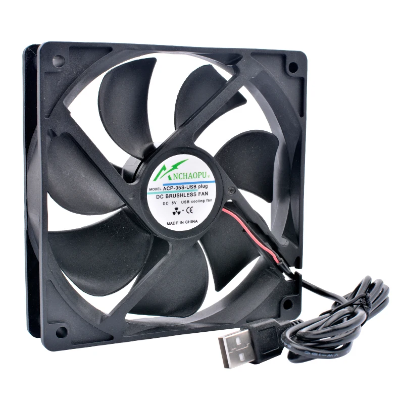 40mm 50mm 60mm 70mm 80mm 92mm 120mm DC5V USB Connector Quiet Cooling Fan for DIY Cooling Router Game TV Box Power Supply — view 3