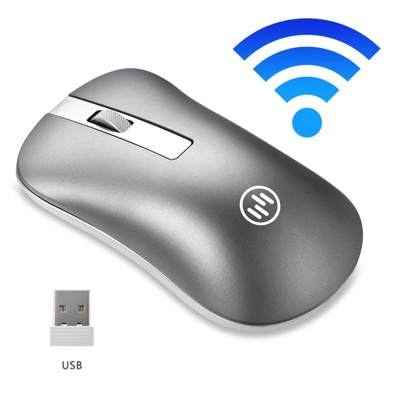 Беспроводная Bluetooth мышь, беспроводная перезаряжаемая мышь, компьютерная эргономичная мышь, бесшумная мини-мышь Mause, 2,4 ГГц, USB мышь для ноутбука - Цвет: 2.4G Wireless Silver