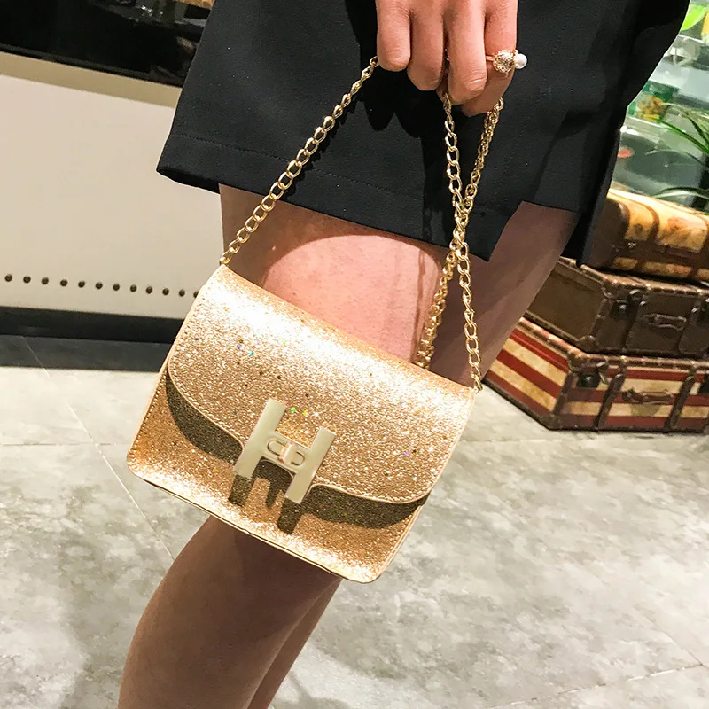 

2019 New Style Korean-style Fashion H Lock CHIC Bag with Chain Versatile Crossbody Bag