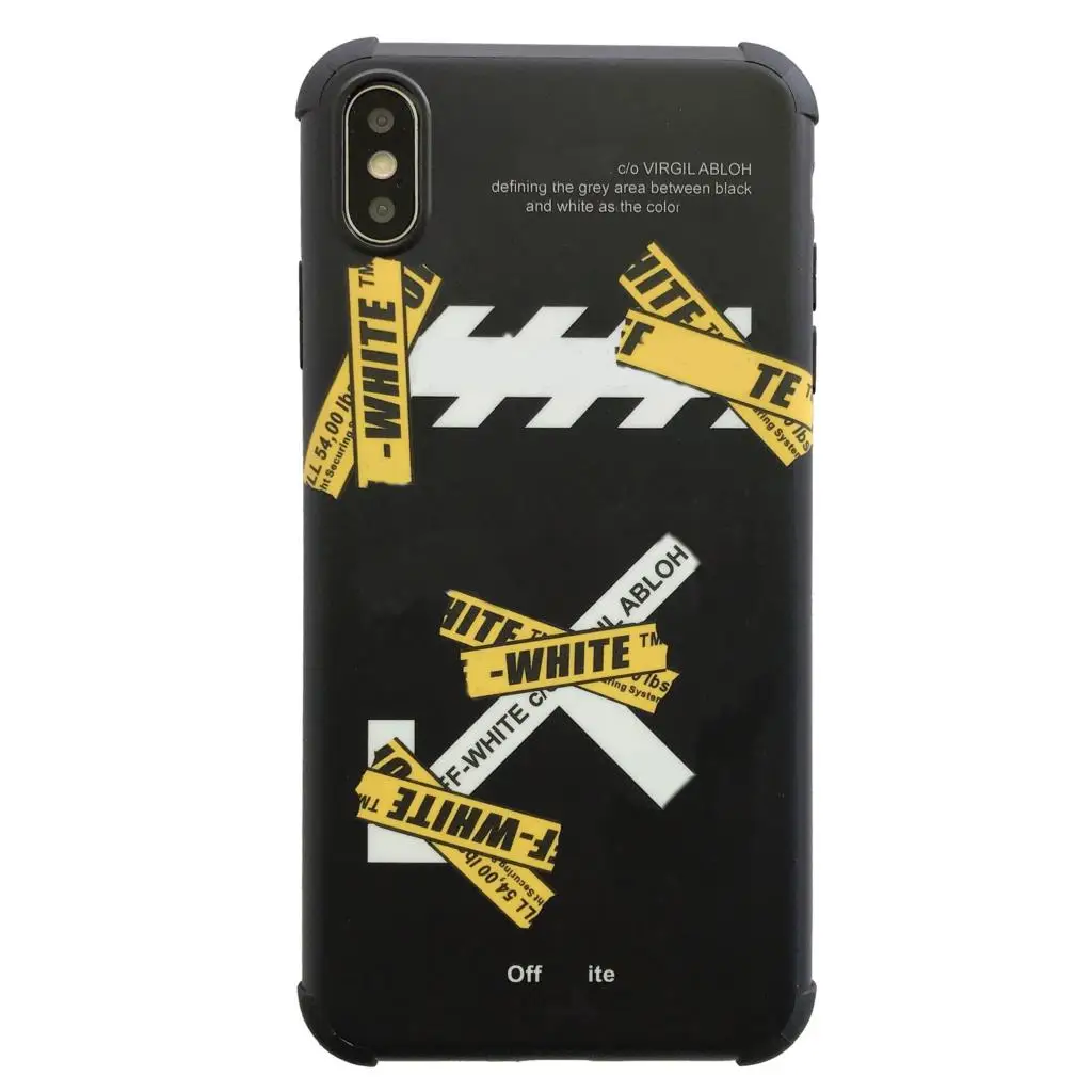 Off owhi ремни в полоску чехол для iphone11 pro max 6 6s 7 8plus X 10 XR XS MAX Белый Классический рисунок ремешок перекрещивающийся чехол s