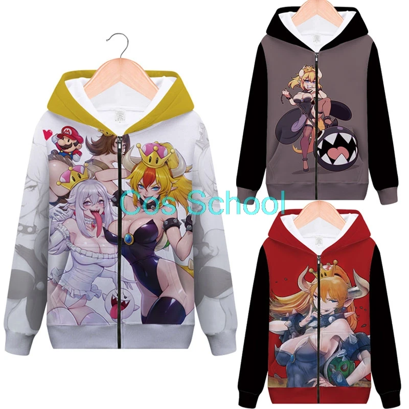 Толстовка для косплея Cos кофта с капюшоном принцессы рисунком Марио костюмы