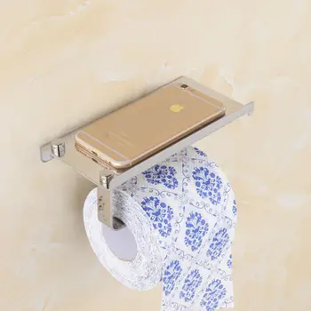 

304 stainless steel bathroom towel rack creative mobile phone toilet paper holder toilet paper holder mirror drawing