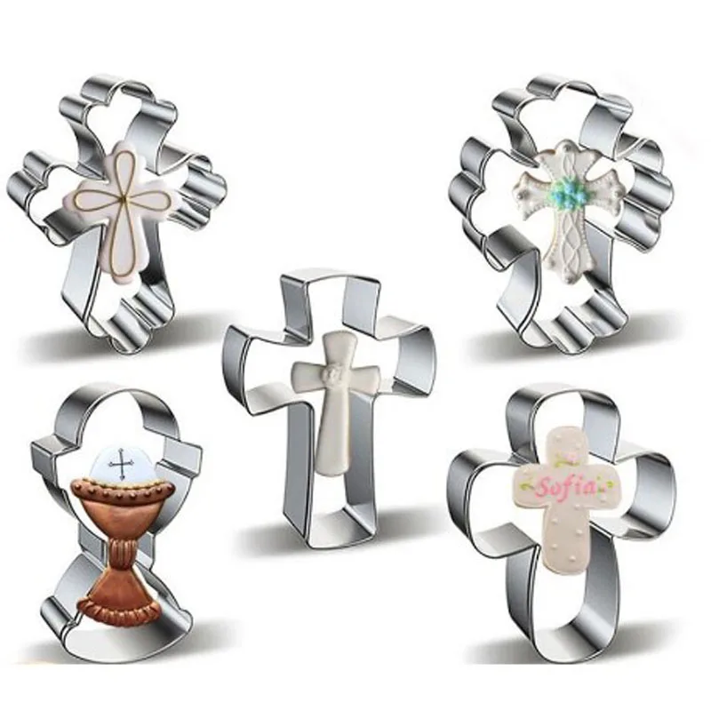 1pcs patisserie Cross Easter Kitchen Accessories Pastry Shop Stainless Steel Cookie Cutter Fondant Cake Decor Tool Biscuit Mould cookie cutter cookie mould fondant cutter