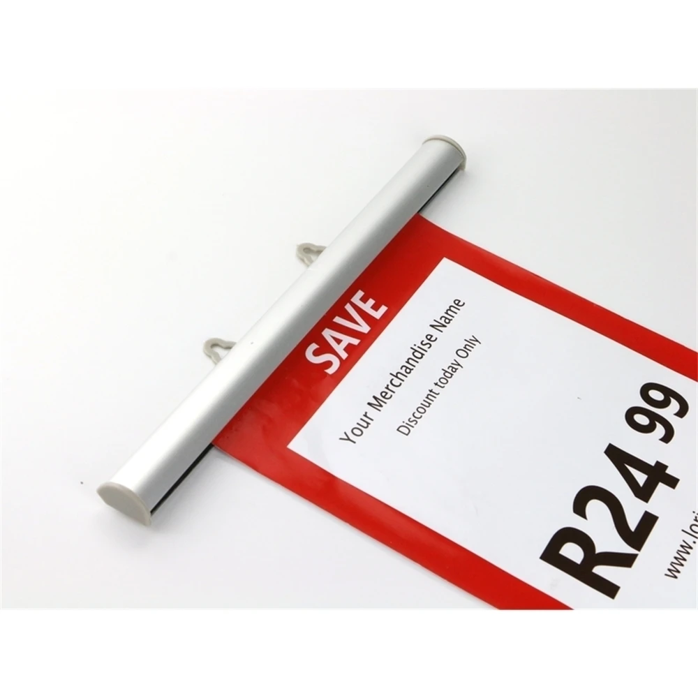80cmDShapeBannerHangersAluminiumPosterHangerStripSupermarketPaintingPortraitClamp
