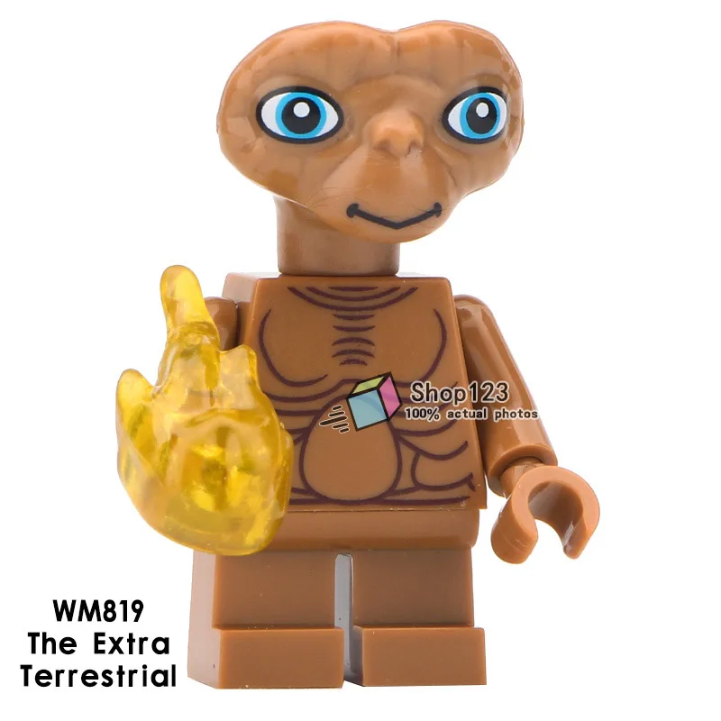 

Building Blocks 20 pcs/lot E.T. the Extra-Terrestrial The Horror Theme Movie Coco Day Of The Dead Action Children Toys