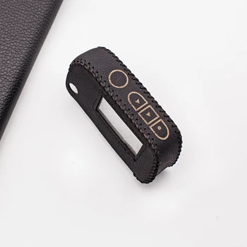 

New 100% Leather Case For Starline A93 A63 A39 A93 Remote Control Car Alarm Keychain LCD Folding Car Flip Cover Car-styling