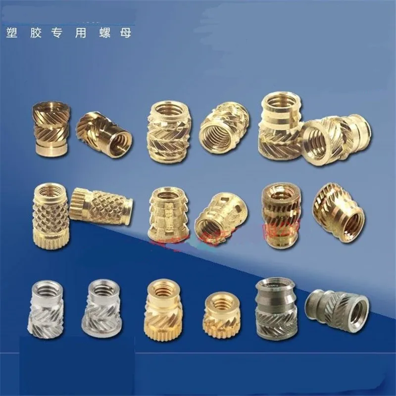 

IUC-632 Brass Insert Nut knukles Nuts Insertos Knurling Copper Rivnut Threaded Thru Inserts-Types Knurled Ecrou Inserti Tuerca