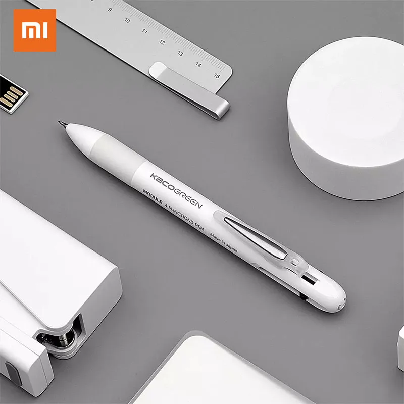 

Original Xiaomi KACO 4 In 1 Multifunction Pens 0.5mm Black Blue Red Refill Gel Pen Mechanical Pencil Japanese ink Office School
