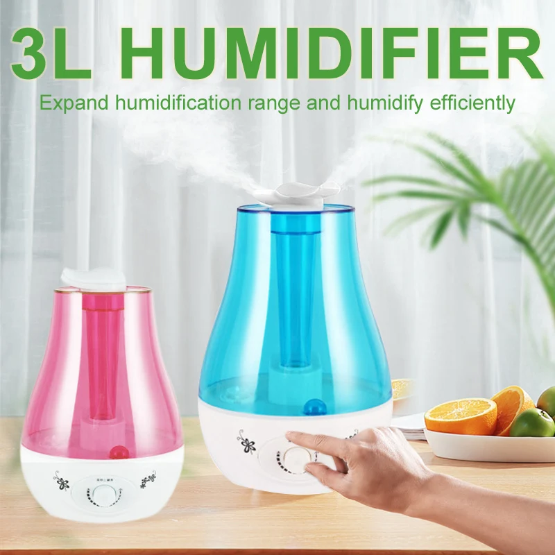 

ABS Double Nozzle Humidifier Atmosphere Rendering Office Glow Essential Oil Diffuser Aromatherapy US/ EU Plug Useful