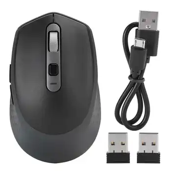 

Portable 2.4GHz Wireless Mouse Dual Mode 2400dpi Multi Computer Control Rechargeable Mute Mice for Laptop PC Computer