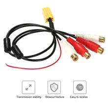 Aliexpress - 4 RCA Plug Car Mini Cable 6 Pin ISO Adapter Aux Line Out 4 Chinch Kabel for VW Seat for Skoda for VDO for Audi for Ford