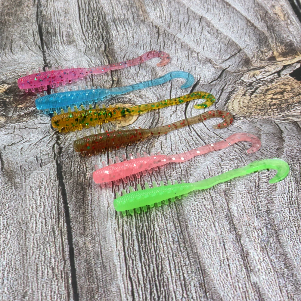 Floating Fishing Lure TPE Soft Bait 12pcs 50mm 0.4g Trout Jig Soft Lure Rock Wobblers Swimbait TEUKIM