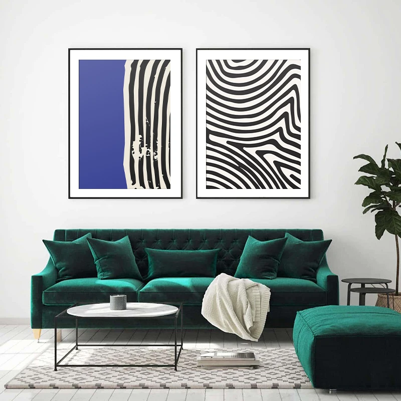 

Abstract Modern Geometry Posters and Prints Color Block Wall Art Canvas Painting Line Drawing Pictures For Living Room Decor