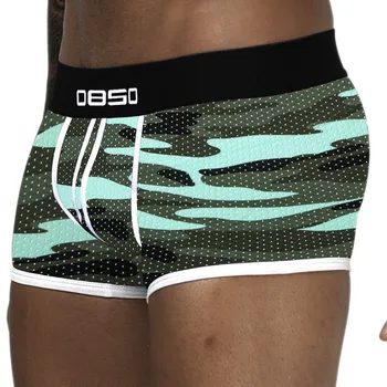 

Mid Waist Cotton Elastic Sexy Netting Letter Three-dimensional Boxer Briefs For Men мужские трусы