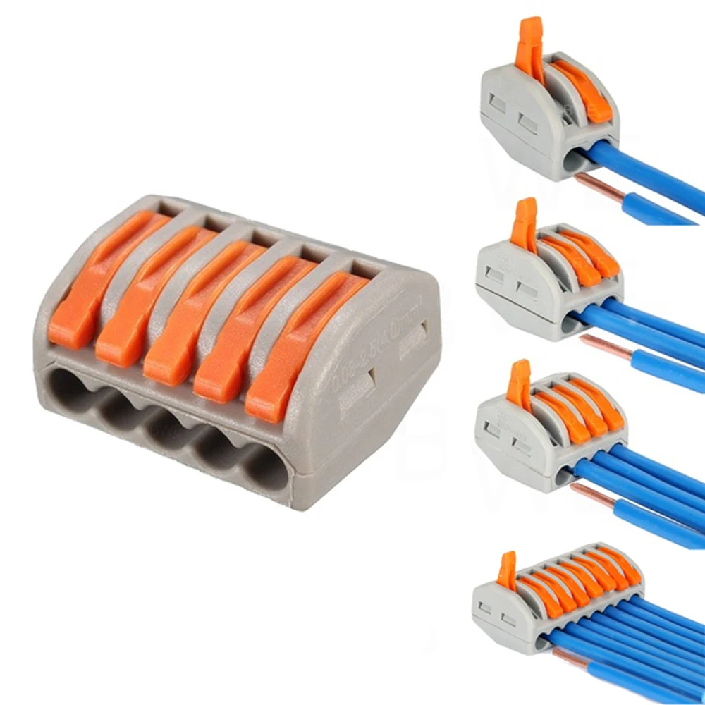 

Flame Retardant Cable Connector Set Universal Fast Electric Wire Connectors Kit Install Terminals 2 way+3 way+4 way+5 way+8 way