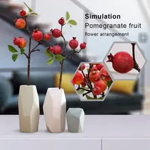 Sunset red Home decoration artificial simulation ornament pomegranate fruit branch short branch garden fake pomegranate fruit si