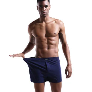 

2pcs Lot Men's Soft Stretch Knit Boxer Comfortable Breathable Cotton Shorts Mens Underwear Boxers Men Long Panties Plus Size