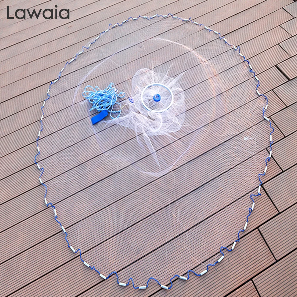 Najtaniej Lawaia 240 cm 720 cm sieć rybacka 300cm sieć rybacka amerykański znak obsada sieć sieć ręczna sieć składana sieć