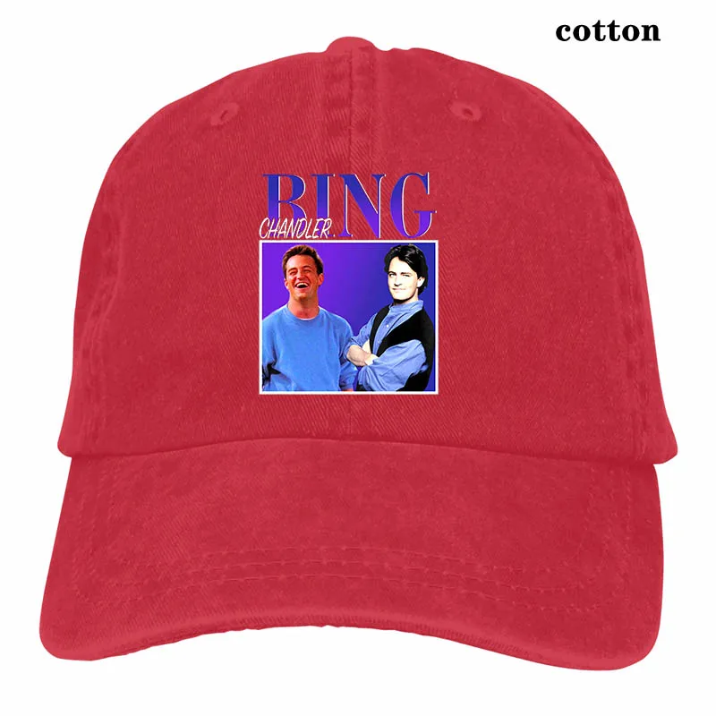 Bing Chandler, вдохновленный друзьями, сериал Matthew Perry Merch, винтажная бейсболка 90s в стиле почитания для дня рождения - Цвет: 3-Red