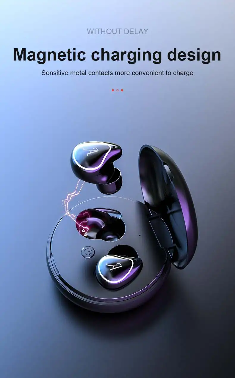 A4 TWS наушники bluetooth Беспроводной игровая гарнитура 8D Hi-Fi стерео сенсорный Управление бинауральные с зарядный чехол