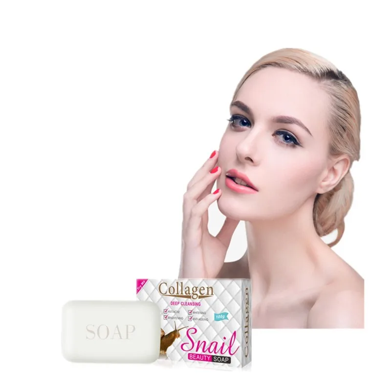 

Whitening and moisturizing cleanser, preventing acne, rejuvenating bath soap, removing dust mites, snail collagen repair soap