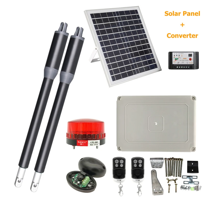 200kg Solar Powered Electric Swing Gate Opener Automation Kit Drive