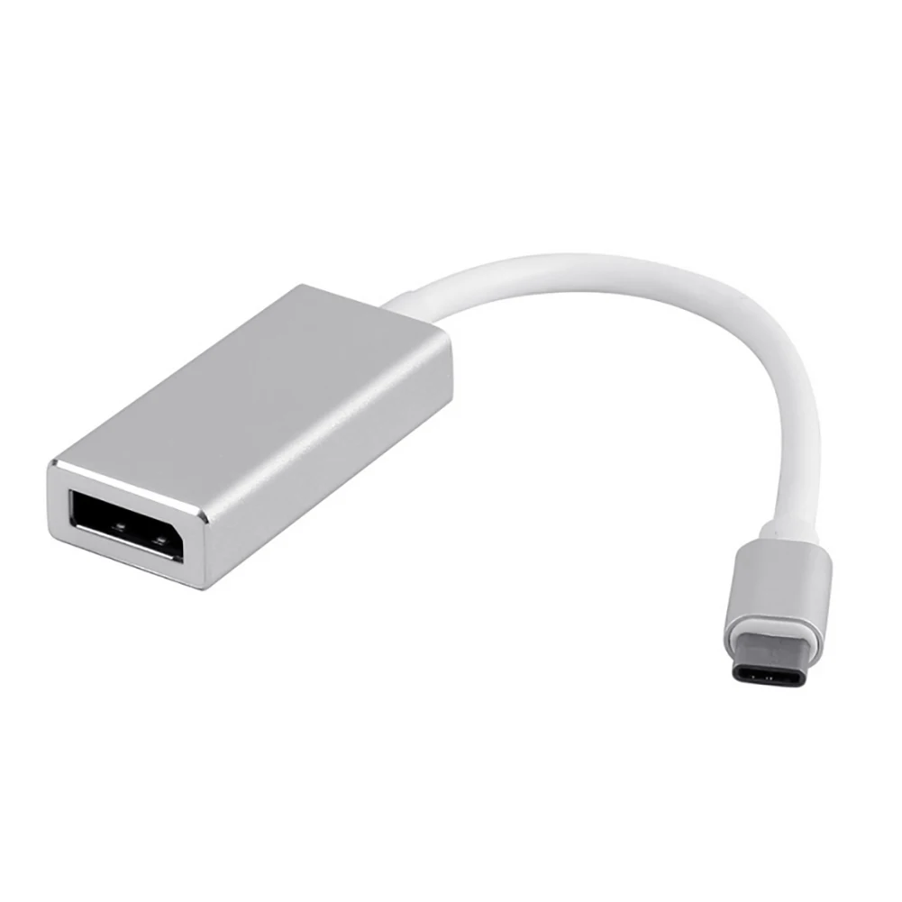 Портативный USB металлический 150 мм Тип C к DisplayPort DP 4K адаптер конвертер для MacBook Pro /
