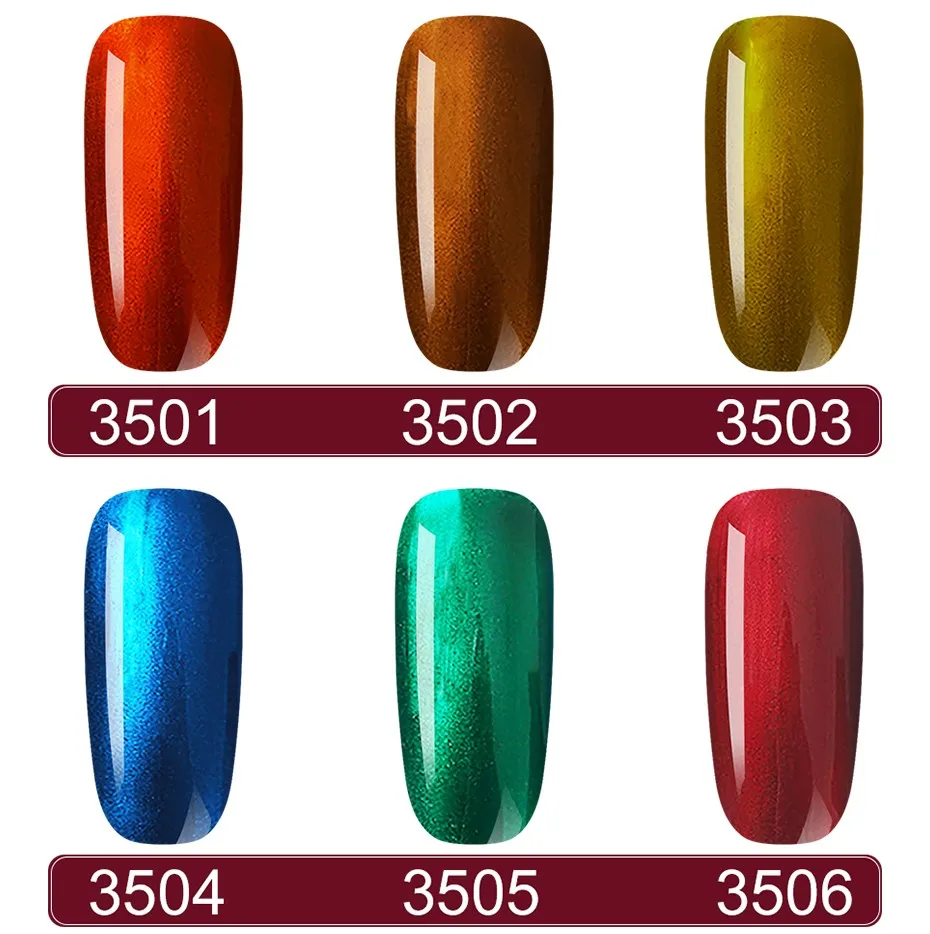 HNM Newest Metallic UV Gel Nail Polish DIY Narl Art Soak Off Hybrid Varnish LED Lamp Semi Permanent Paint Lucky Lacquer Enamel