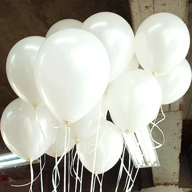 100pcs/lot 10 Inch 1.5g White Latex Balloons Wedding Decoration Inflatable Birthday Party Helium Globos Balony Supplies | Дом и сад