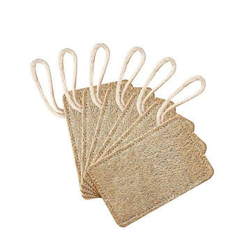 

JUSHFO 6PCs Natural Loofah Luffa Sponge Dish Cleaning Brush Scrubber Kitchenware Cleaner Dishwashing Loofahs Scrub Pad