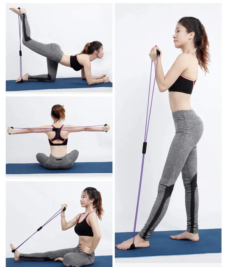 Фитнес веревка для йоги 8 слов эластичная лента мышц резиновые эластичные ленты