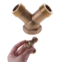 Латунь y-образный соединитель тройника для водопроводной трубы стиральная машина 3 способа крепления шланга