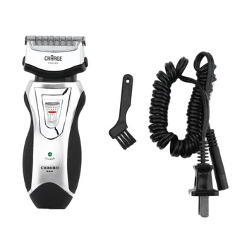 

Men's Rechargeable Electric Shaver Double Mesh Blades Razor Groomer US Plug with Stainless Steel Mesh Blades