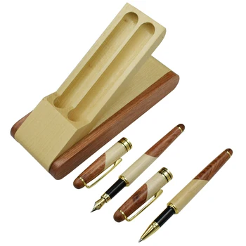 

Stationary Set Two Type Pens With Case From Nature Maple Wood Wooden Stationary Set Writing Materials Stationery Office School