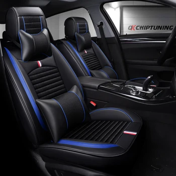 

Full Coverage PU Leather car seat cover flax fiber auto seats covers for Chevrolet captiva niva trailblazer traverse tahoe
